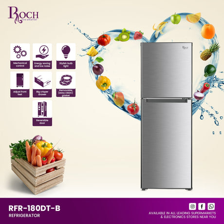 Refrigeradores ROCH 138 Ltrs. (RFR-180DT-B)