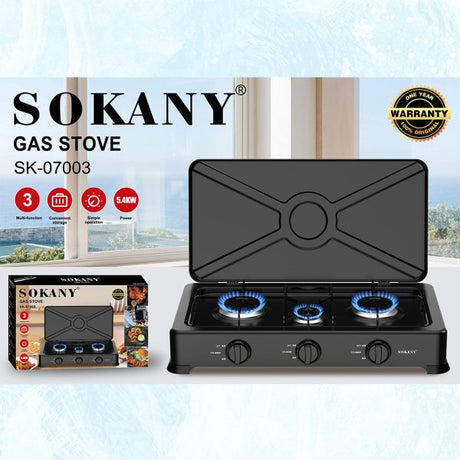Sokany SK-07003, Fogão a Gás Portátil Três Queimadores