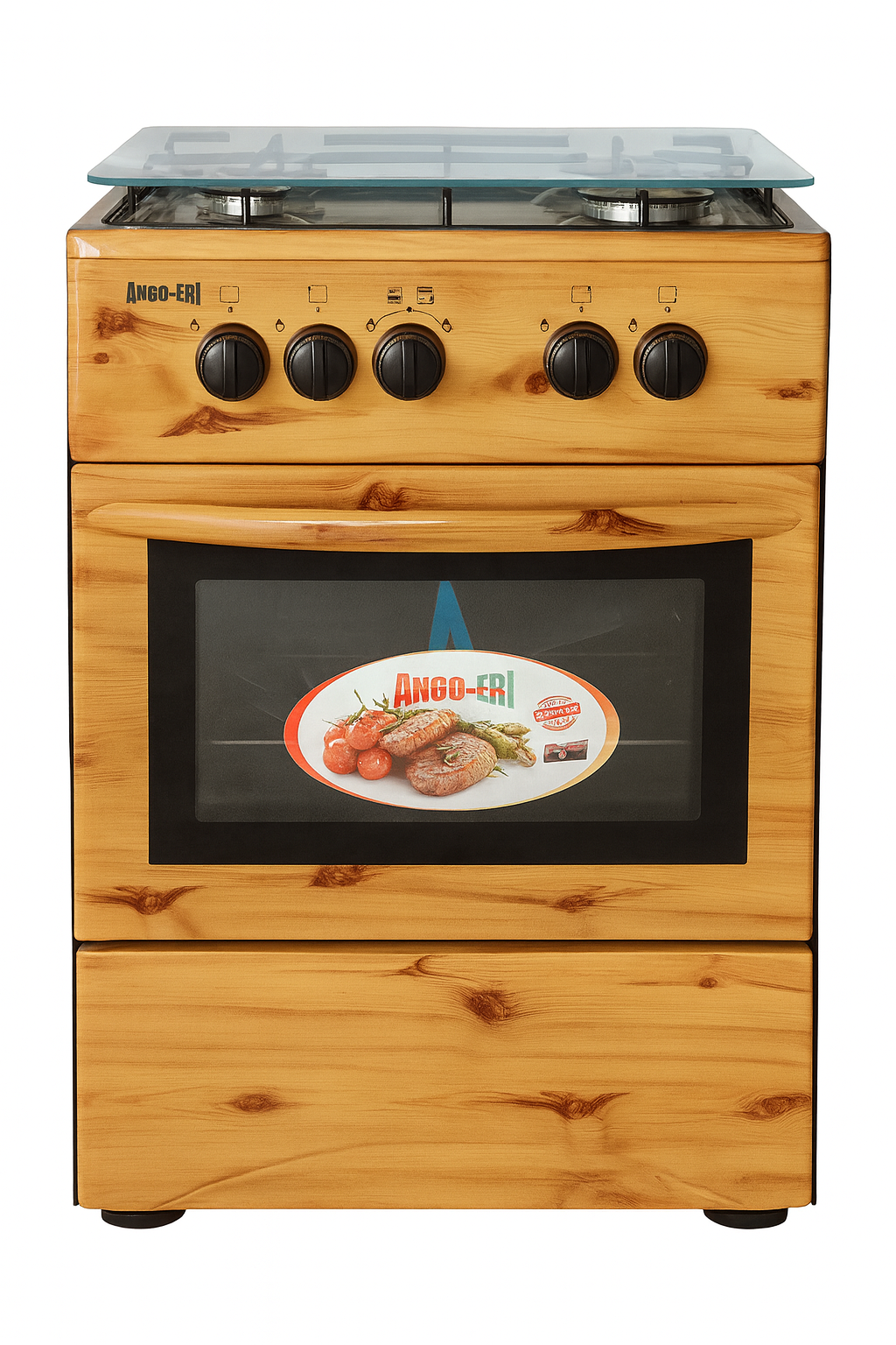 FOGÃO A GAS, 4 BOCAS, 50X50CM, MAIOR, COM 2 FORNO, COR MADEIRA