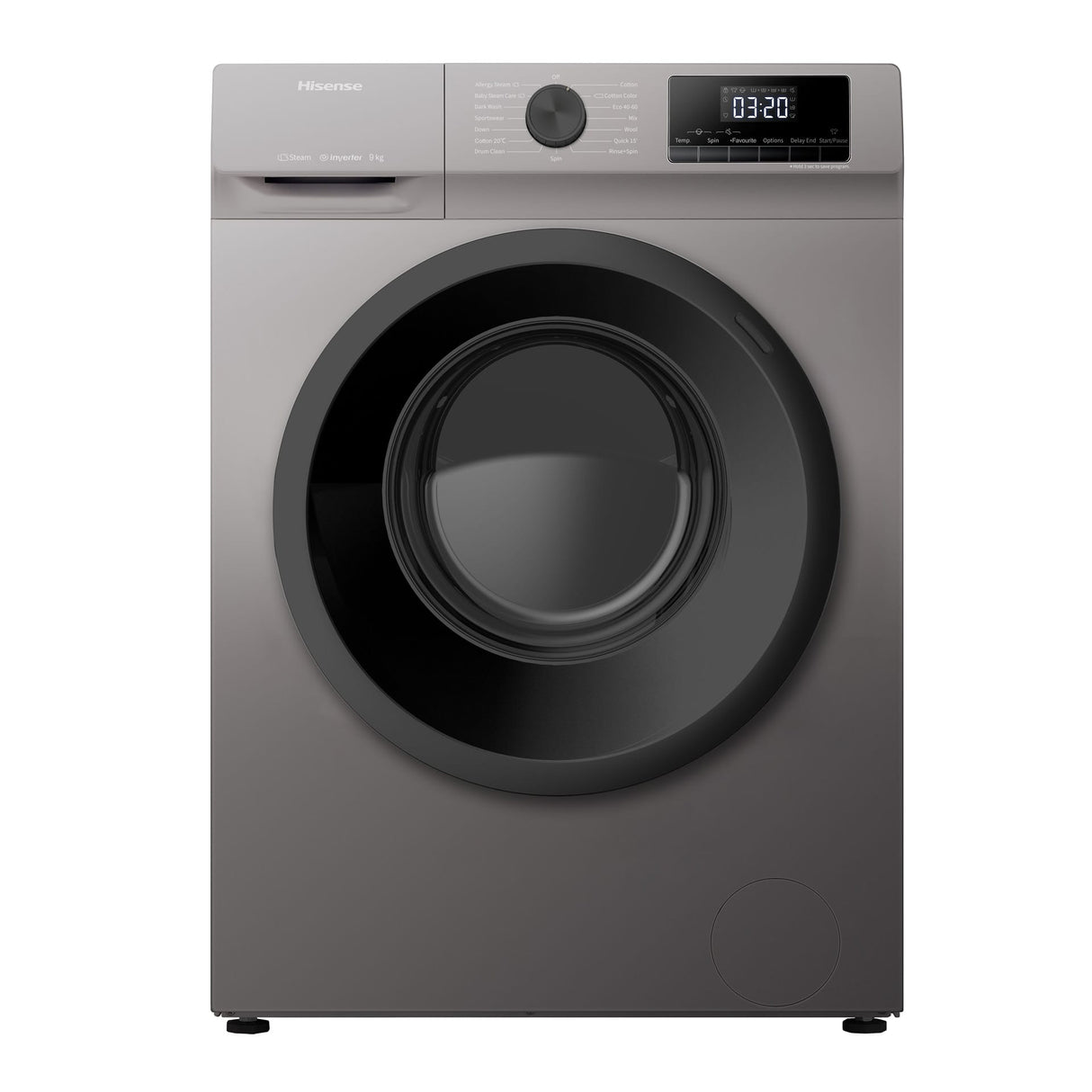 Máquina de Lavar Roupa Automática com Carregamento Frontal de 9 kg I Hisense WFQP9012VMT