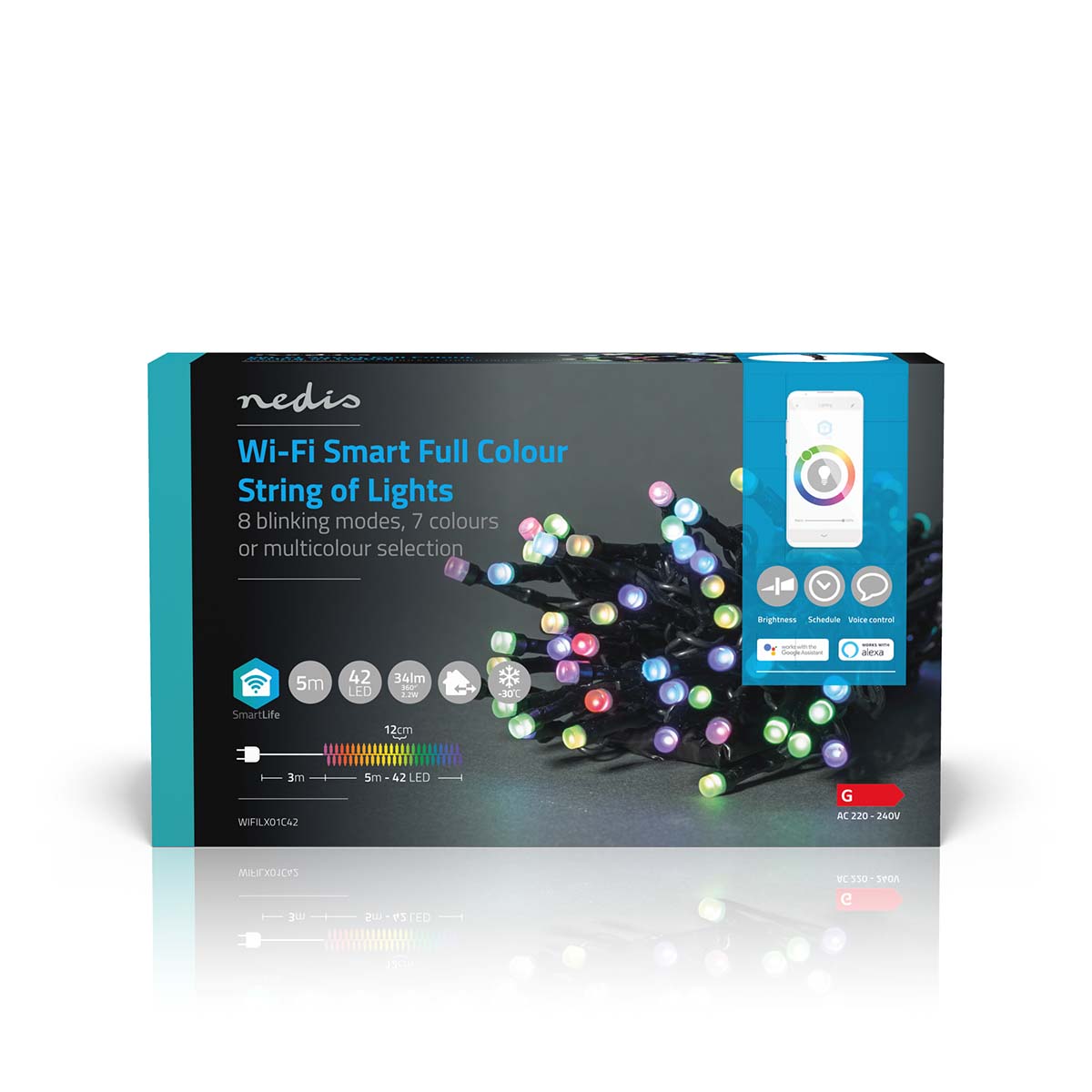 Luzes Decorativas Nedis WI-FI RGB 42 Leds 5m
