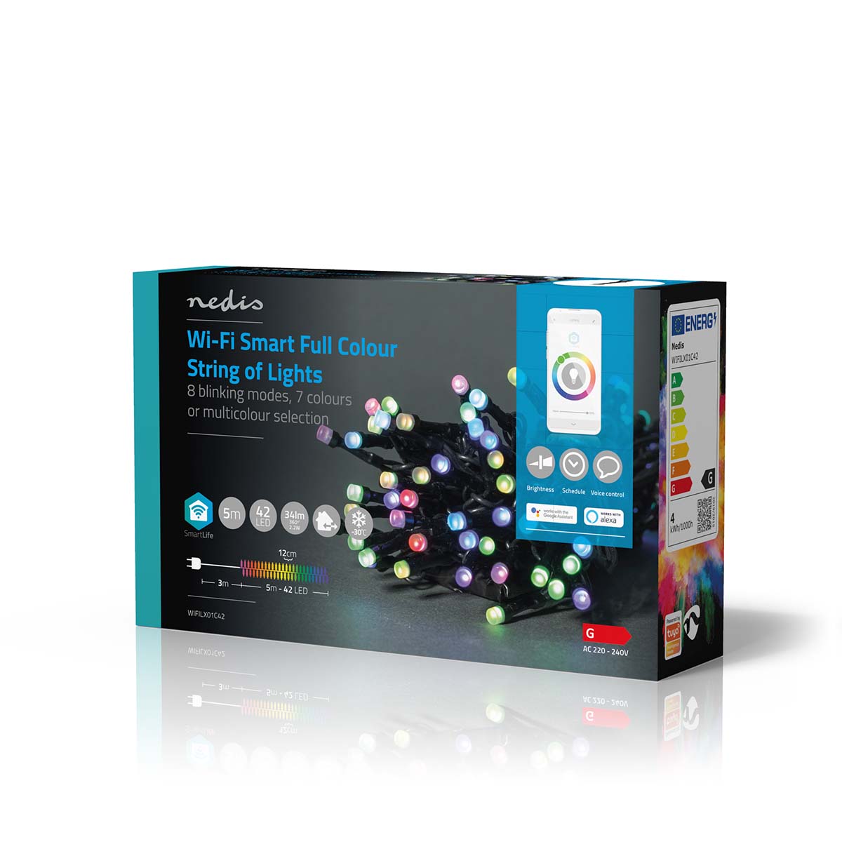 Luzes Decorativas Nedis WI-FI RGB 42 Leds 5m