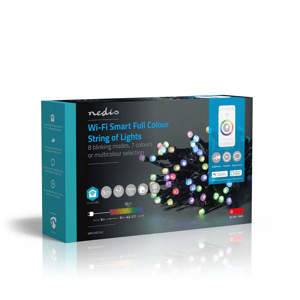 Luzes Decorativas Nedis WI-FI RGB 42 Leds 5m