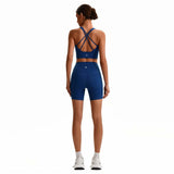 TOP FITNESS FUSION FEMININO AZUL S
