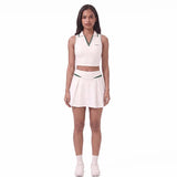 CONJUNTO FITNESS FEMININO CORTLINE BRANCO L