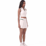 CONJUNTO FITNESS FEMININO CORTLINE BRANCO S