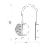 Luminária de Parede Braytron BRY-S001W-1H 1xG9 GLD WALL LIGHT