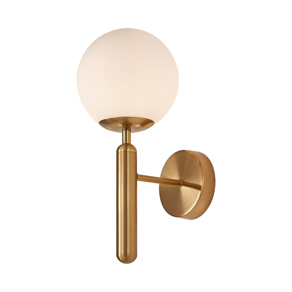 Candeeiro de parede moderno 1 lâmpada G9 BRY-S006W-1H-1xG9-OPL-GLD-WALL LIGHT Luminária de Parede Braytron BRY-S006W-1H 1xG9 OPL GLD WALL LIGHT