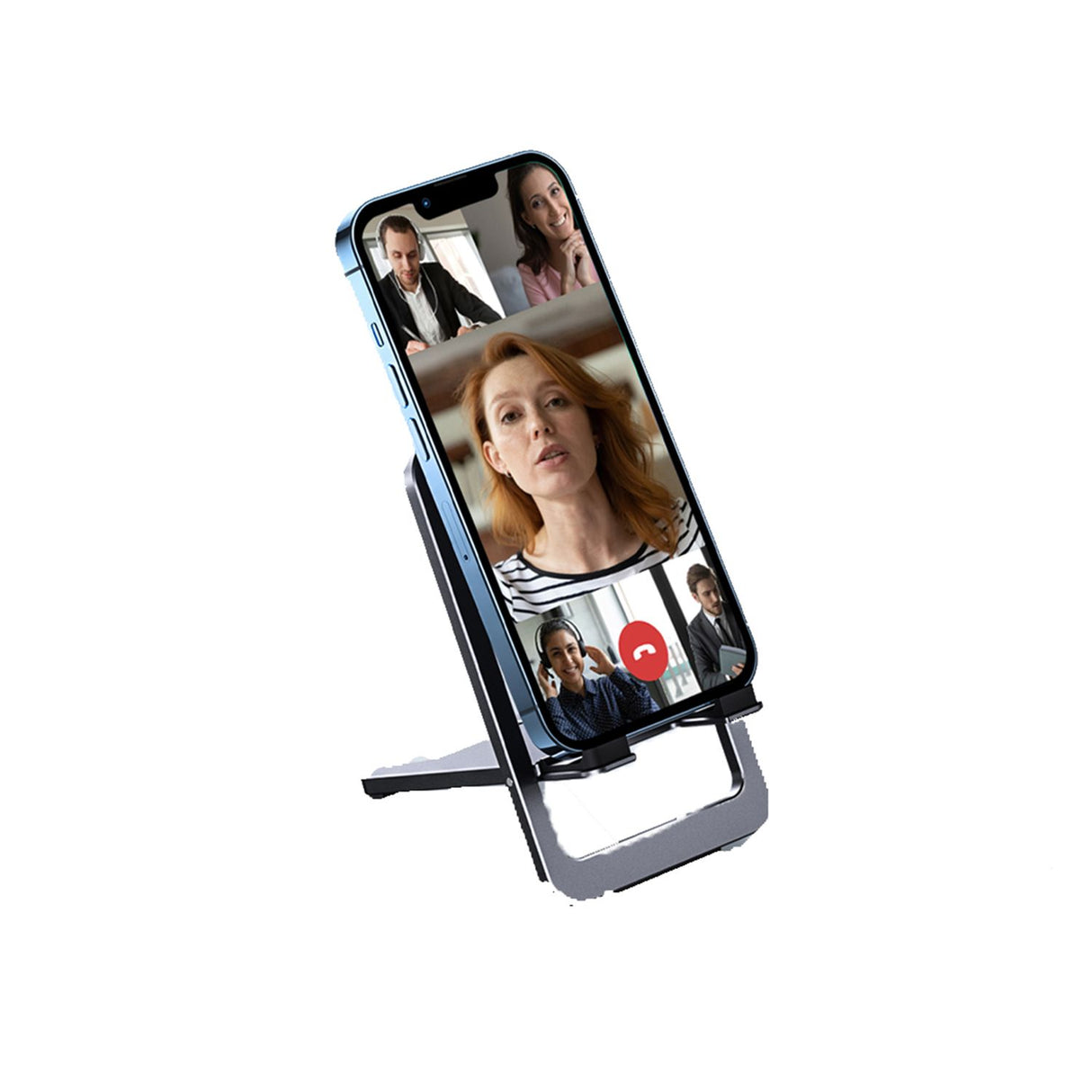 Suporte de Telefone Dobrável de Alumínio e Silicone Levelo Airlift, Design Fino e Leve, Material Forte e Durável - Cinza