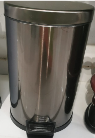 Balde medio de lixo, Metalico 10 litros