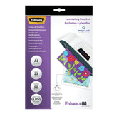 BOLSAS PLASTIFIC.FELLOWES 80MIC A4/25