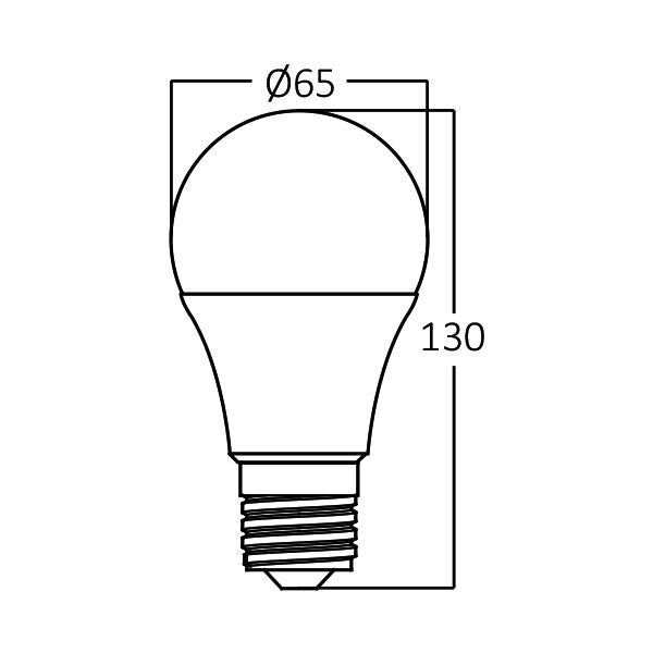 Lâmpada LED Bulbo 15W 1350lm E27 6500K Braytron