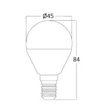 Lâmpada LED Esférica 6,5W 560lm E14 6500K Braytron