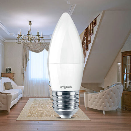 Lâmpada LED Vela 6,5W 560lm E27 6500K Braytron