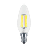 Lâmpada LED Vela 6W E14 Transparente 3000K 630lm Braytron