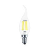 Lâmpada LED Chama Transparente E14 6W 6500K 630lm C35T Braytron – Luz Fria Decorativa