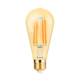Lâmpada LED Filamento ST64 6W E27 2200K Âmbar Braytron – Vintage e Aconchegante