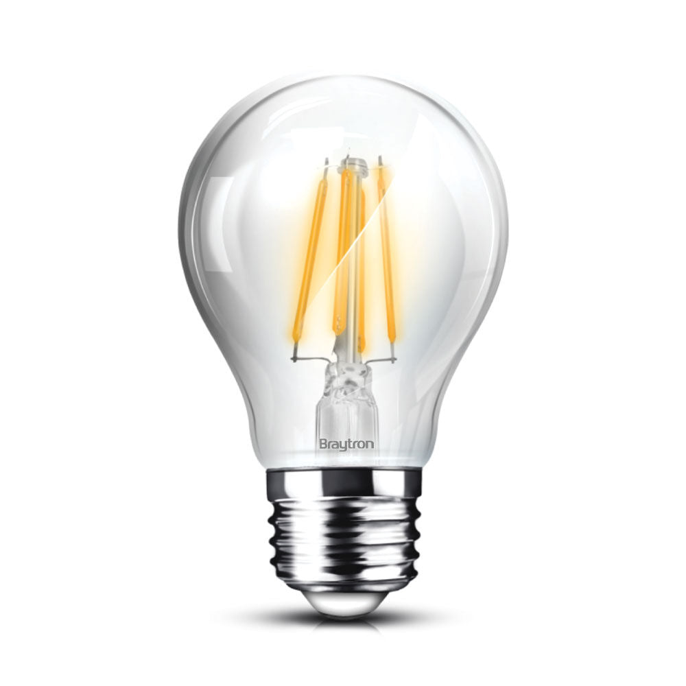 LED A60 7W E27 Transparente 3000K 806lm Braytron