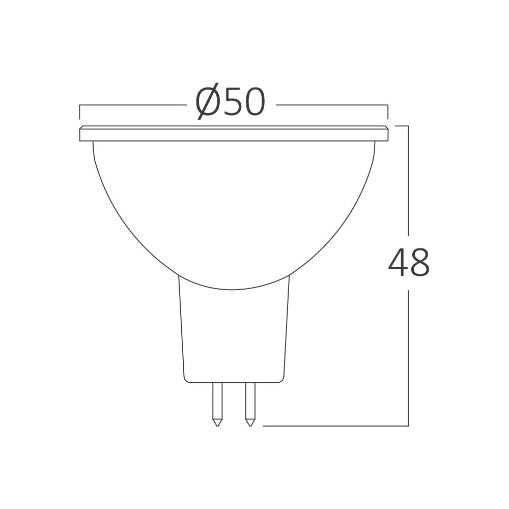 Lâmpada LED Spot 7W GU10 3D 3000K Dimerizável Braytron