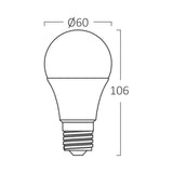 Lâmpada LED Bulbo 9W 806lm E27 6500K Braytron