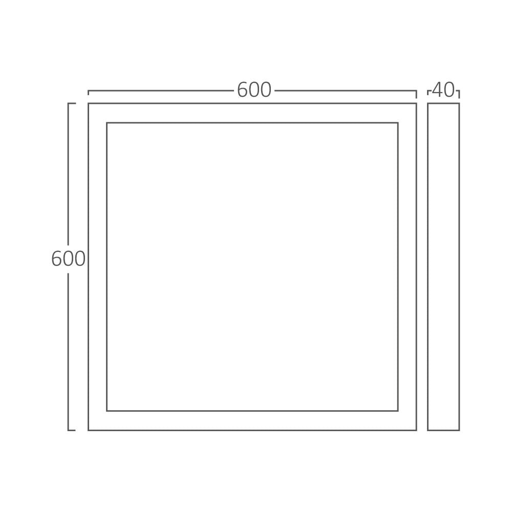 Moldura de Montagem Superfície Braytron 600x600mm | Alumínio