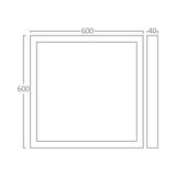 Moldura de Montagem Superfície Braytron 600x600mm | Alumínio