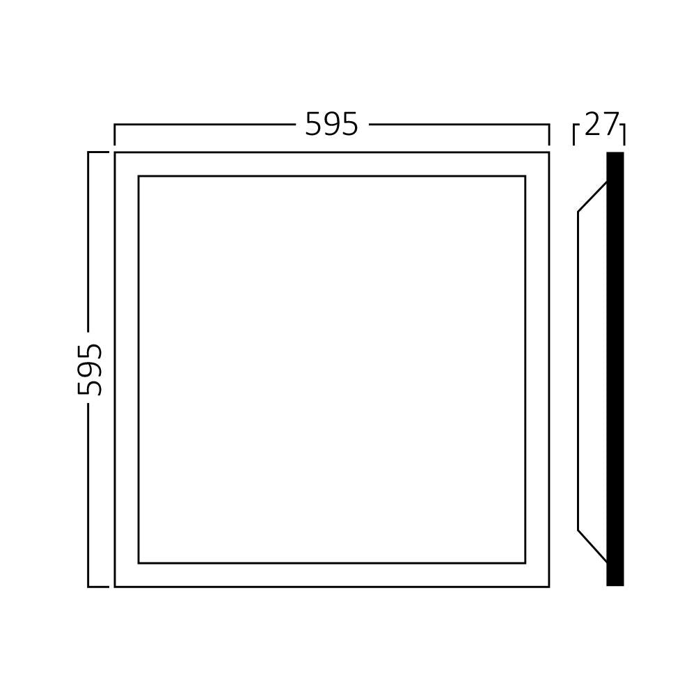 Painel LED Braytron 50W 5200lm 595x595mm 4000K | Iluminação LED