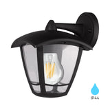 Luminária de Parede Braytron Berlin Design Preta 1xE27 IP44 | Iluminação Externa