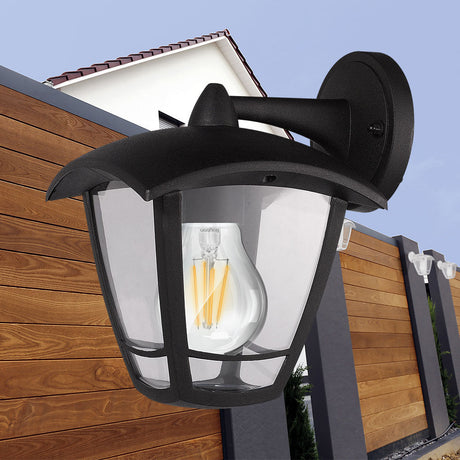 Luminária de Parede Braytron Berlin Design Preta 1xE27 IP44 | Iluminação Externa