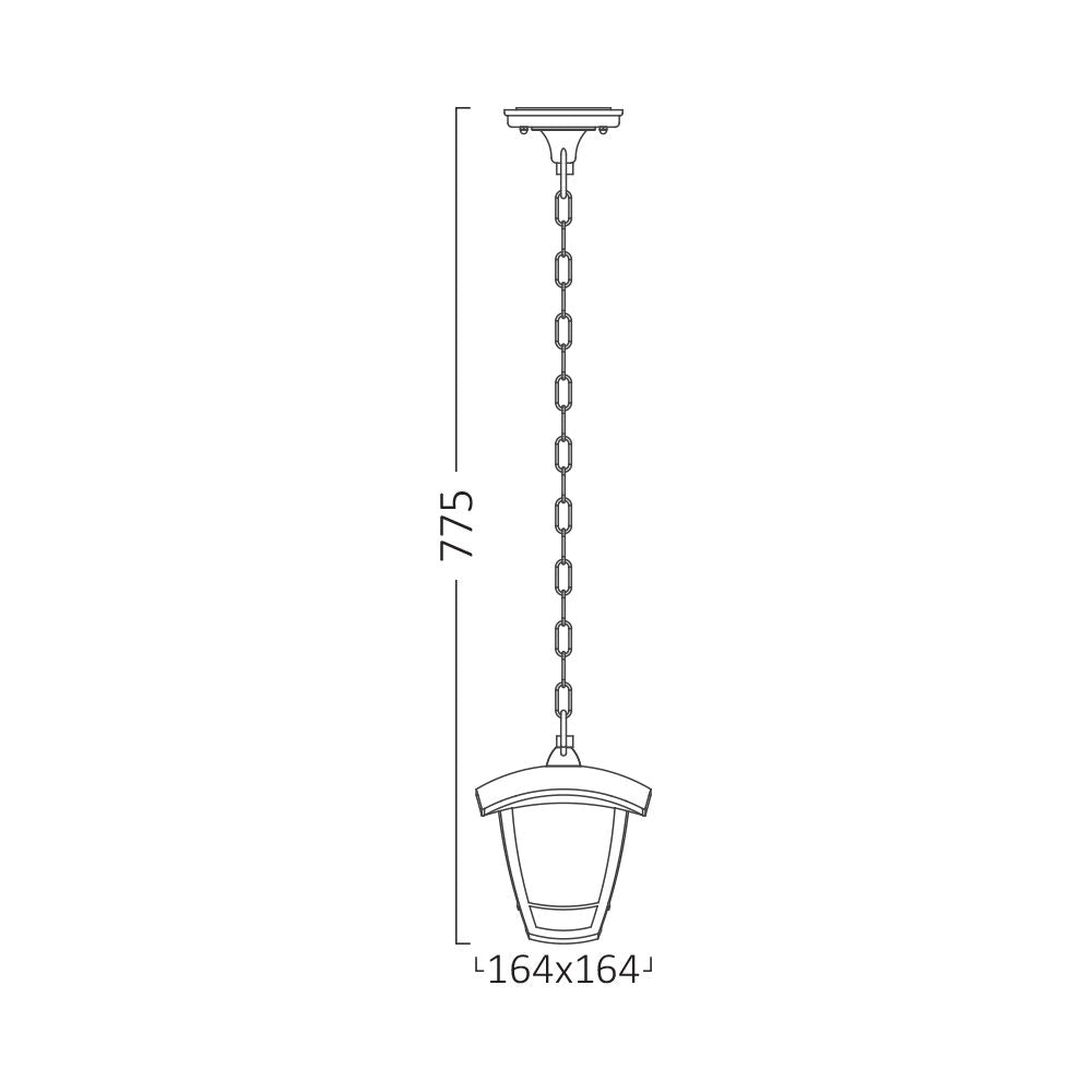 Luminária de Parede Braytron Berlin 800mm Branca 1xE27 IP44 | Iluminação Externa