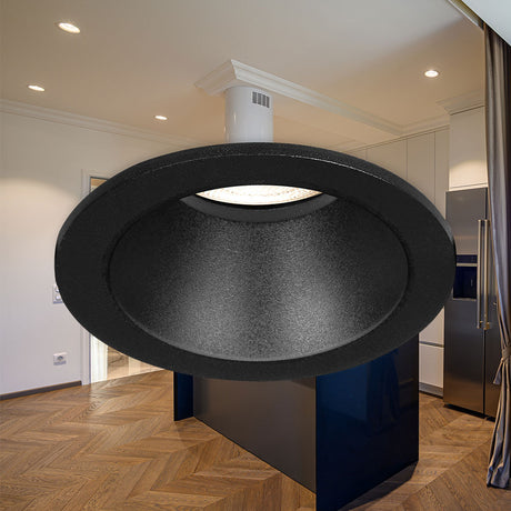 Spot LED Braytron Beta Redondo Preto com Acabamento Preto | Iluminação Direcionada