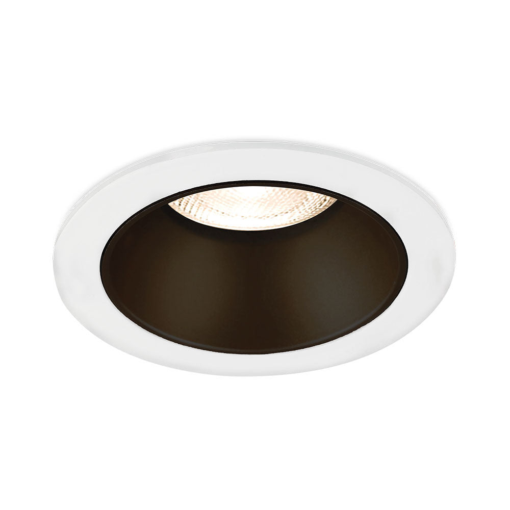 Spot LED Braytron Beta Redondo Branco com Acabamento Bronze | Iluminação Direcionada