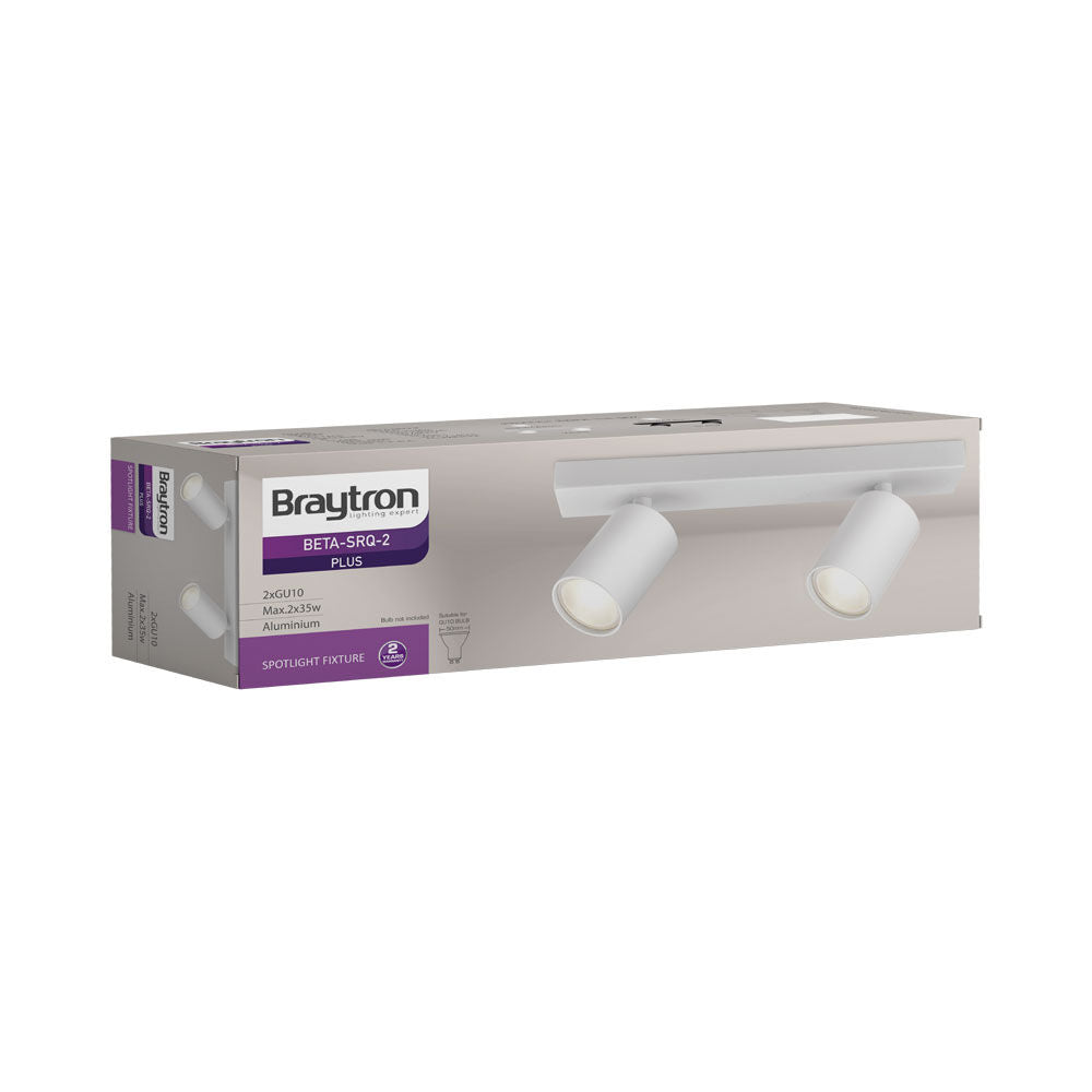Spot LED Braytron Beta SRQ 2 Branco GU10 | Iluminação Direcionada