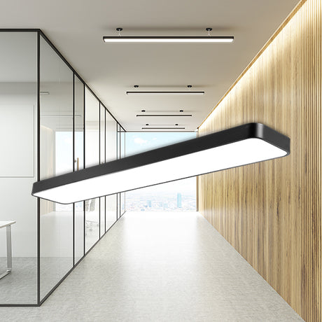 Luminária de Teto Braytron Blade Linear 45W Preta 3IN1 | Iluminação Regulável