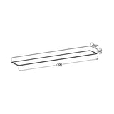 Luminária de Teto Braytron Blade Linear 45W Preta 3IN1 | Iluminação Regulável