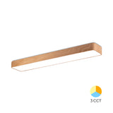 Luminária de Teto Braytron Blade Linear 45W Madeira 3IN1 | Iluminação Regulável
