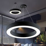 Luminária de Teto Braytron Blade Pendente Redonda 45W Preta com Controle Remoto | Iluminação Regulável
