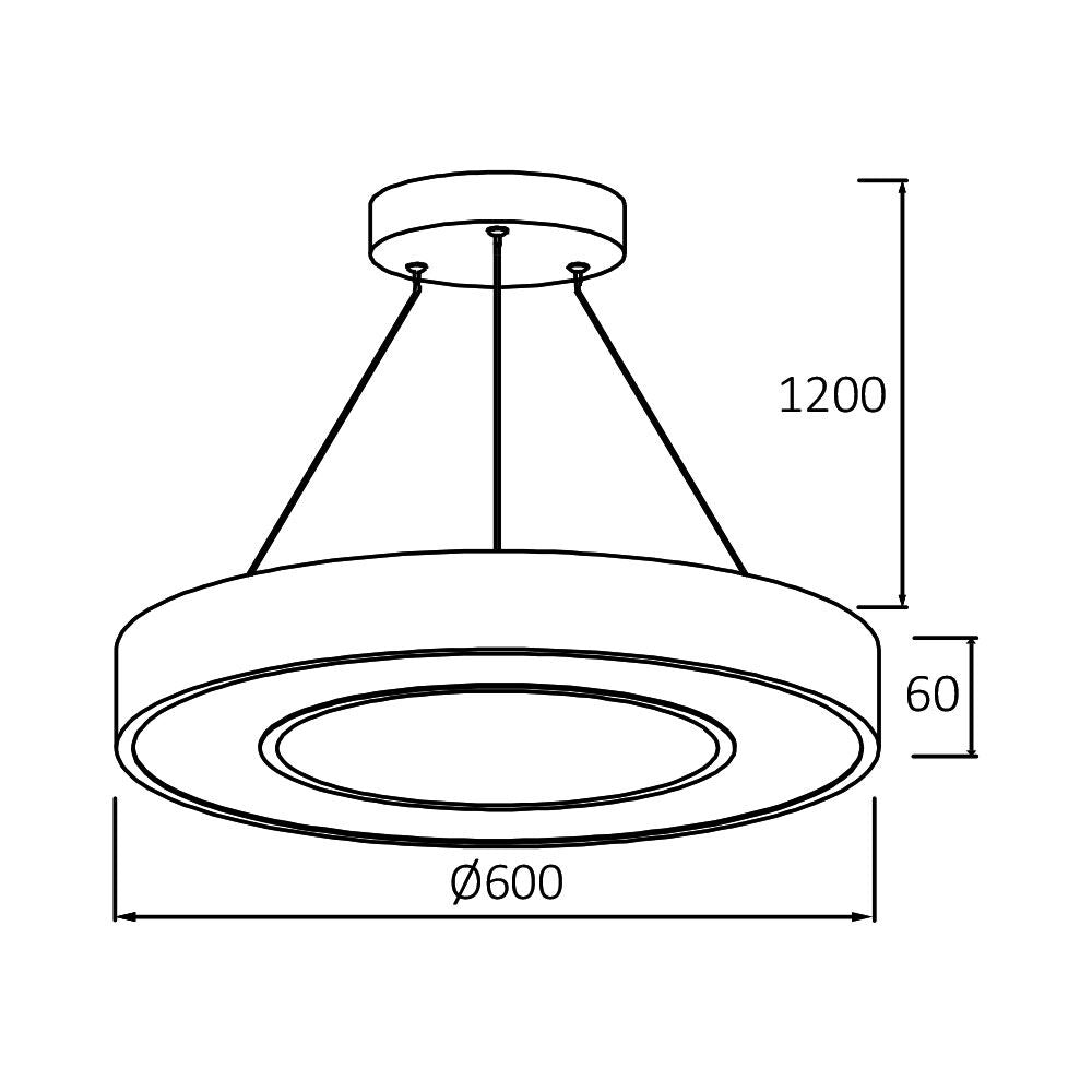 Luminária de Teto Braytron Blade Pendente Redonda 45W Branca com Controle Remoto | Iluminação Regulável