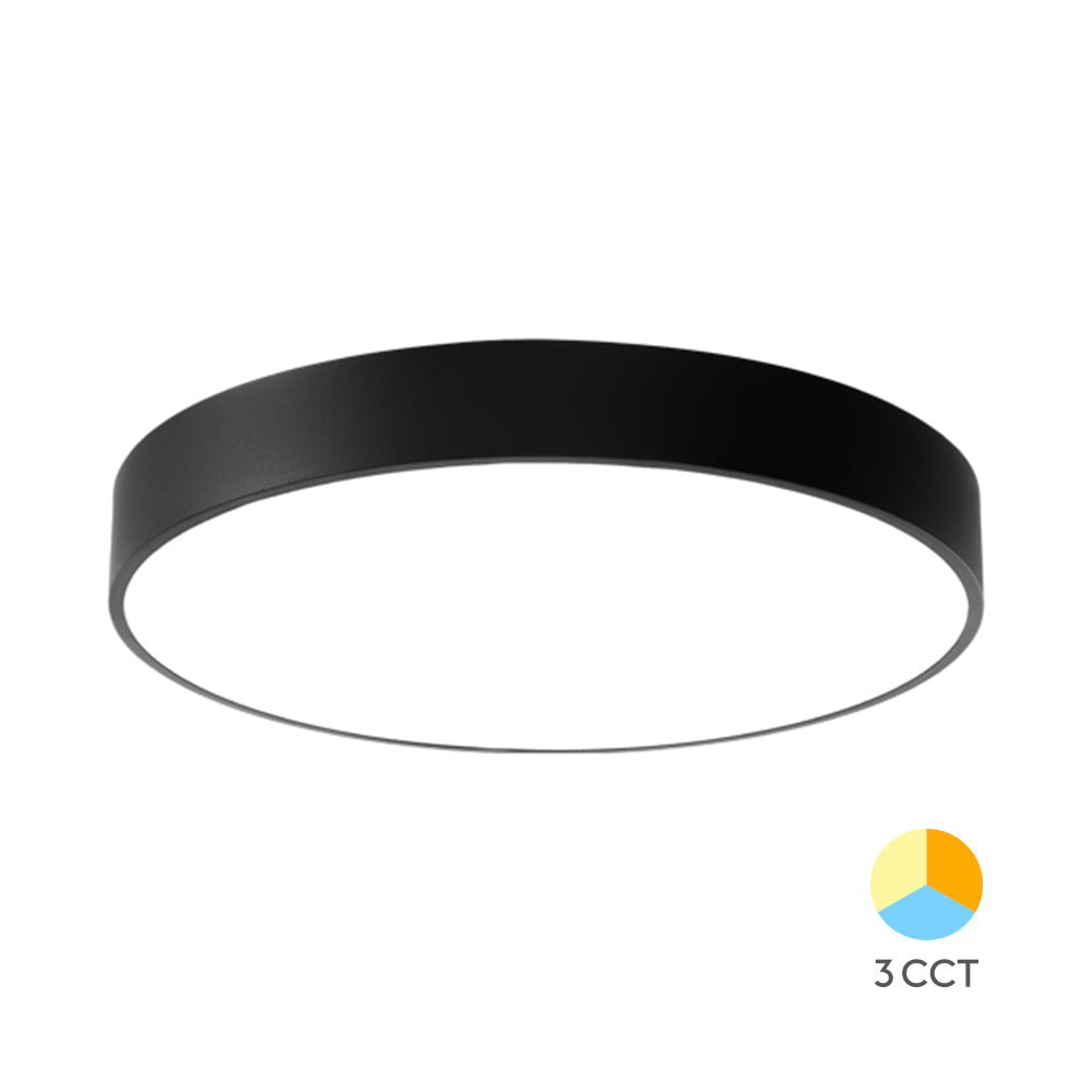 Luminária de Teto Braytron Blade Redonda 36W 3IN1 Preto | Iluminação Regulável