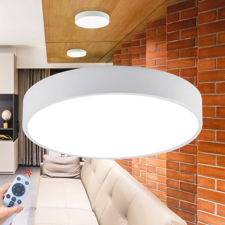 Luminária de Teto Braytron Blade Redonda 45W Branco com Controle Remoto | Iluminação Regulável