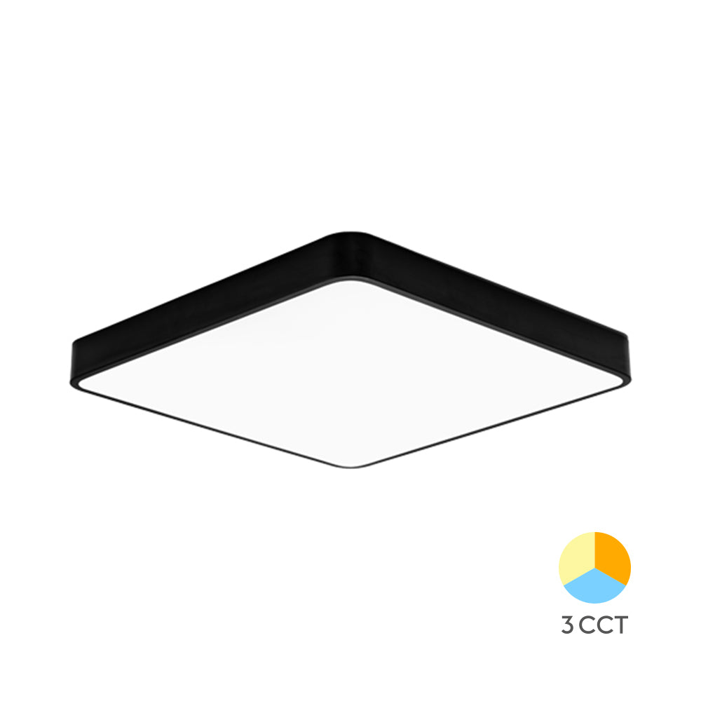 Luminária de Teto Braytron Blade Quadrada 36W 3IN1 Preta | Iluminação Regulável