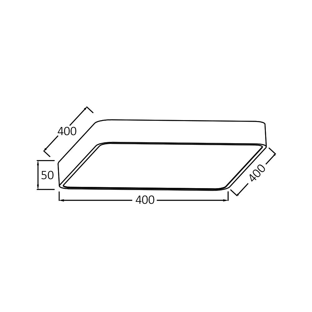 Luminária de Teto Braytron Blade Quadrada 36W 3IN1 Preta | Iluminação Regulável