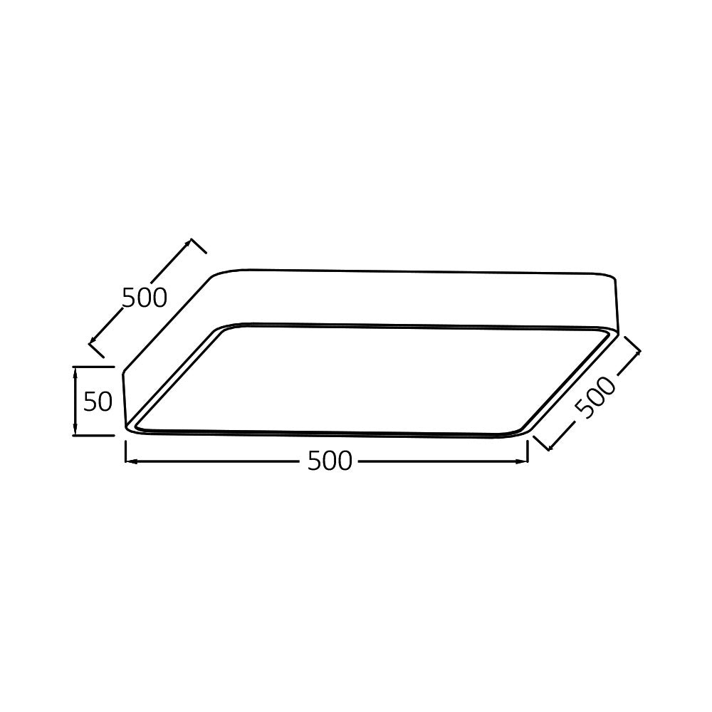 Luminária de Teto Braytron Blade Quadrada 45W Preta com Controle Remoto | Iluminação Regulável