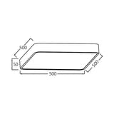 Luminária de Teto Braytron Blade Quadrada 45W Preta com Controle Remoto | Iluminação Regulável