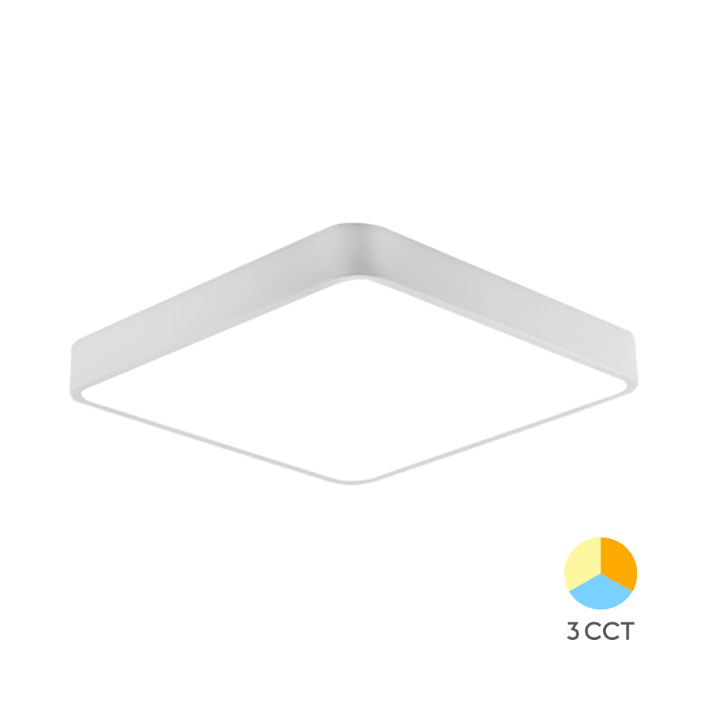 Luminária de Teto Braytron Blade Quadrada 36W 3IN1 Branca | Iluminação Regulável