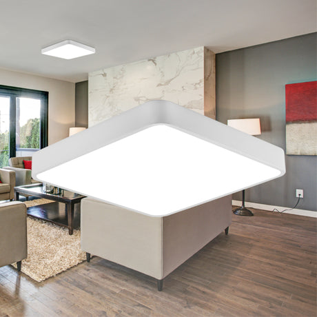 Luminária de Teto Braytron Blade Quadrada 36W 3IN1 Branca | Iluminação Regulável