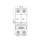 BRAYTRON-DISJUNTOR-2P-20A C TYPE 4.5KA-MCB