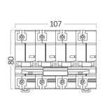 BRAYTRON-DISJUNTOR-4P-125A C TYPE 6KA-MCB