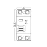 BRAYTRON-DIFERENCIAL-2P-40A-300mA 10KA RCCB