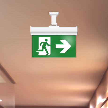Luminária de Emergência LED 2W Pendente IP20 Braytron com Placa de Saída Inclusa